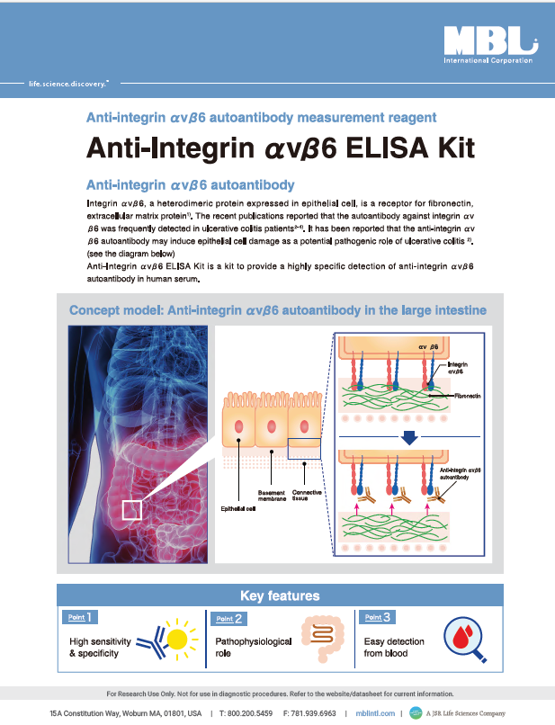 Brochure: Anti-lntegrin αvβ6 ELISA Kit