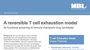 Brochure: A Reversible T cell exhaustion model